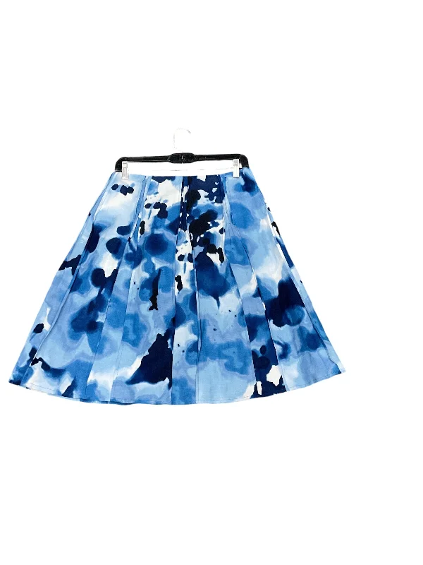 Patterned skirts with unique abstract art -Skirt Midi By Calvin Klein In Blue, Size: 2