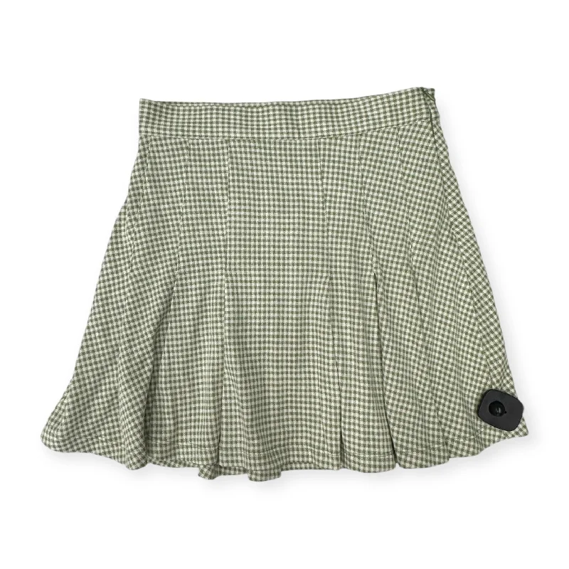 Soft skirts with plush cotton lining -Skirt Mini & Short By Free People In Green & White, Size: 6