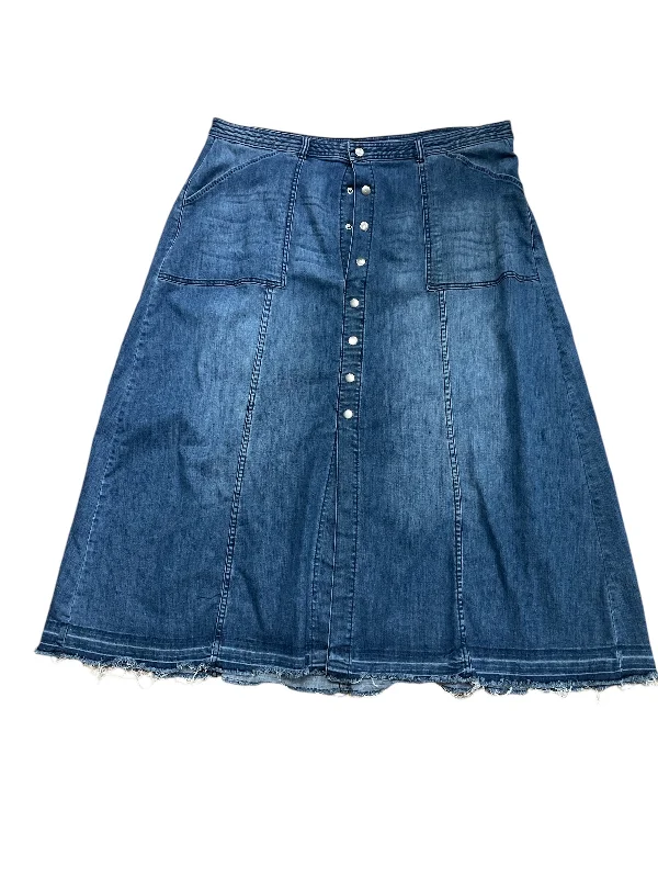 Lightweight skirts for warm weather comfort -Skirt Maxi By Lane Bryant In Blue Denim, Size: 24