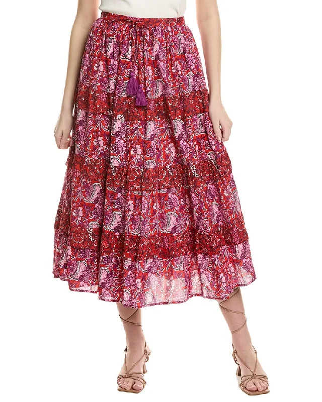 Long Skirts for Travel Adventures -Ro’s Garden Joey Midi Skirt