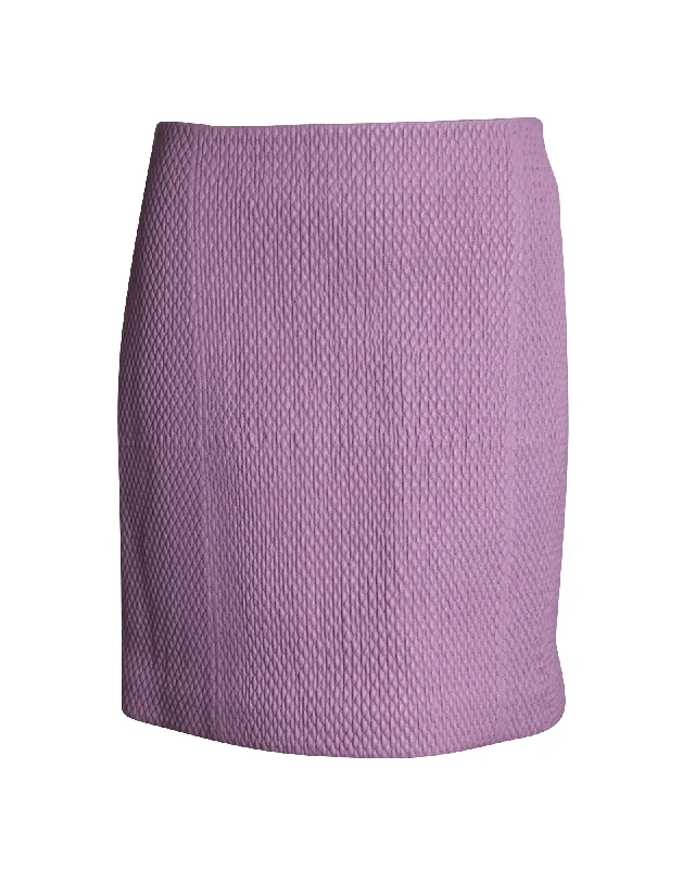 High-waisted Short Skirts for Shape -Bottega Veneta Quilted Skirt in Pink Leather