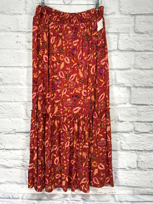 Lightweight skirts for warm season chic -Skirt Maxi By Knox Rose In Red & Yellow, Size: 14