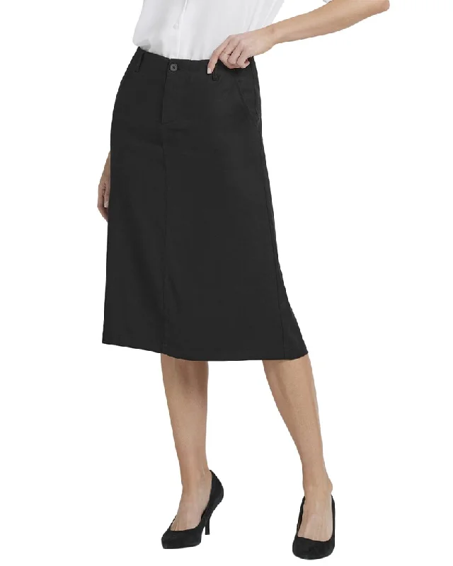 Long Skirts for Beach Vacations -NYDJ Marilyn Linen-Blend A-Line Skirt