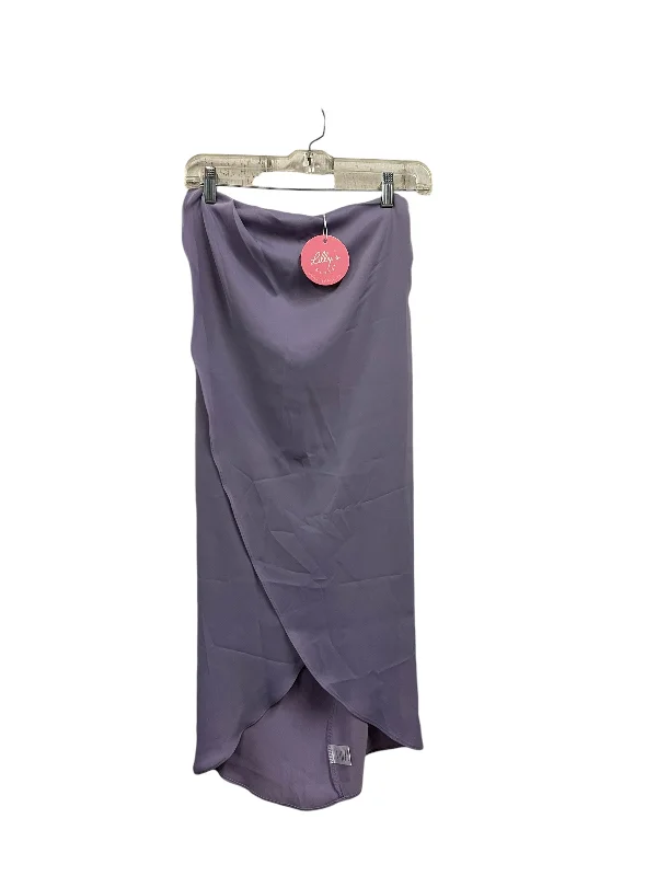 Ruffled skirts with lace trim softness -Skirt Maxi By Clothes Mentor In Purple, Size: L