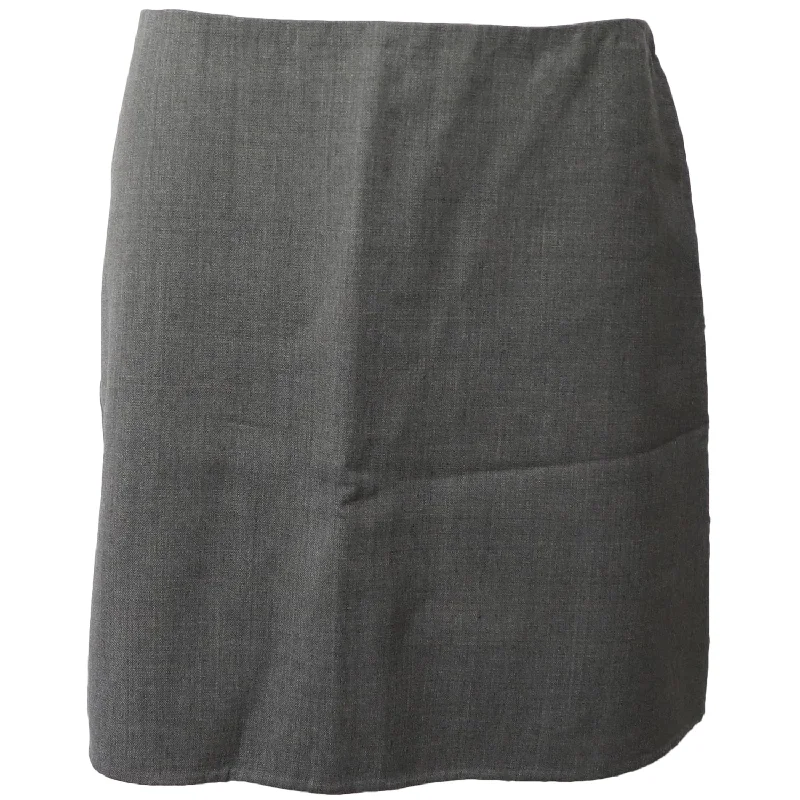 African Long Skirts with Culture -Theory Pencil Skirt in Grey Wool