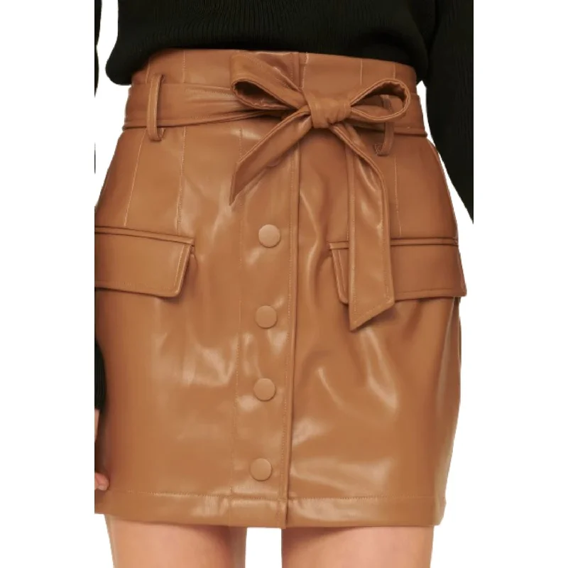 Short Skirts for Summer Days -A Faux Leather Mini Skirt