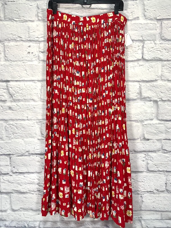 A-line skirts with flared hem elegance -Skirt Maxi By Clothes Mentor In Red & White, Size: 16