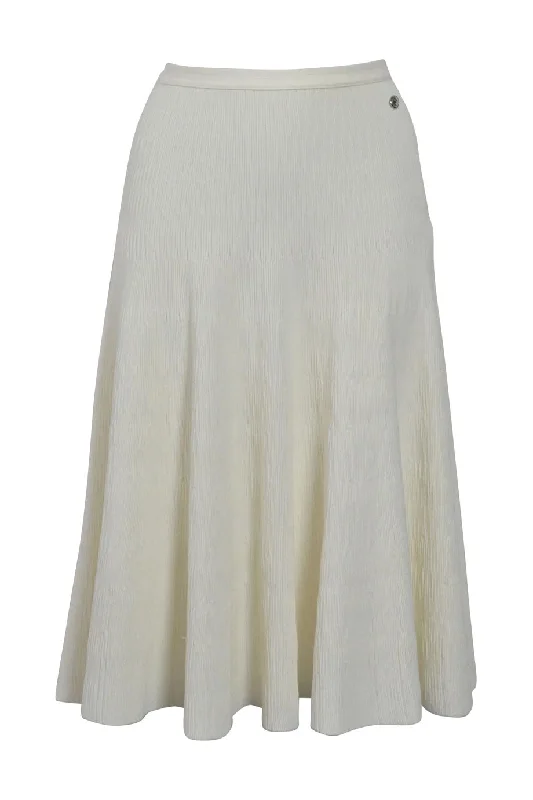 Nylon Long Skirts for Stretch -[WW38517] Chanel | Midi Skirt