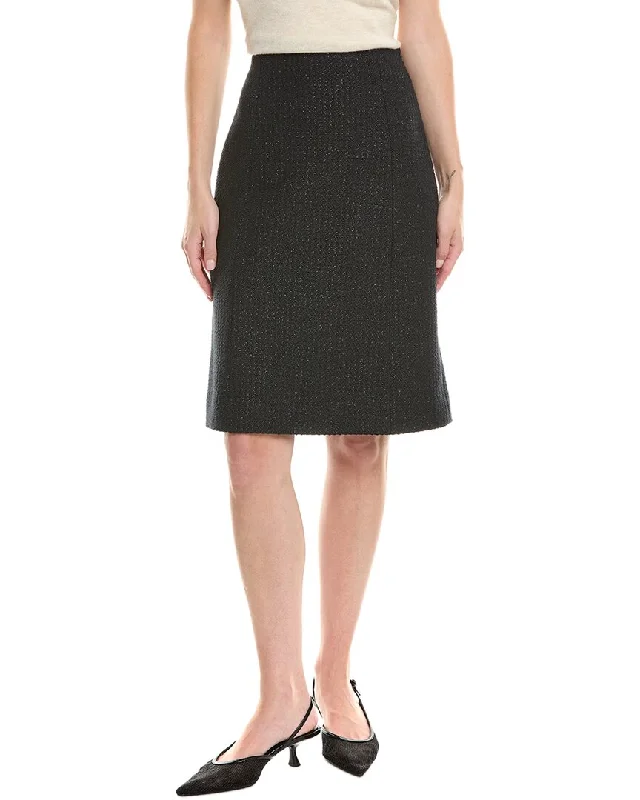 Long Skirts for Art Exhibitions -St. John Shimmer Tweed Skirt