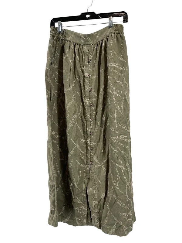 Ruffled skirts with lace trim softness -Skirt Midi By Prana In Green, Size: M