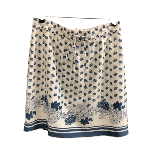 Patterned midi skirts for eye-catching style -Skirt Mini & Short By Ann Taylor In Blue & White, Size: S