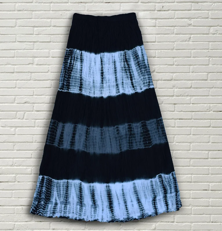 High-waisted mini skirts for retro vibes -Mohini Pure Cotton Crinkled Tie n Dye Skirt