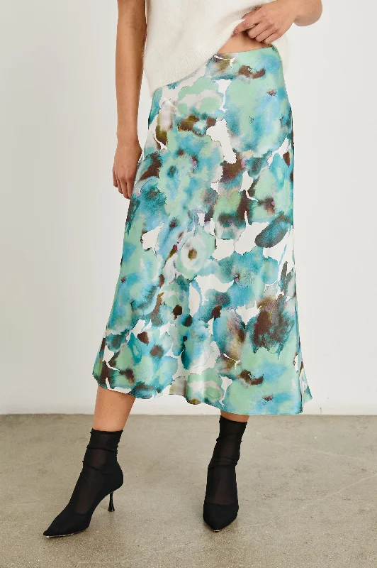 Trendy skirts with asymmetrical hem lines -ANYA SKIRT - VERBENA