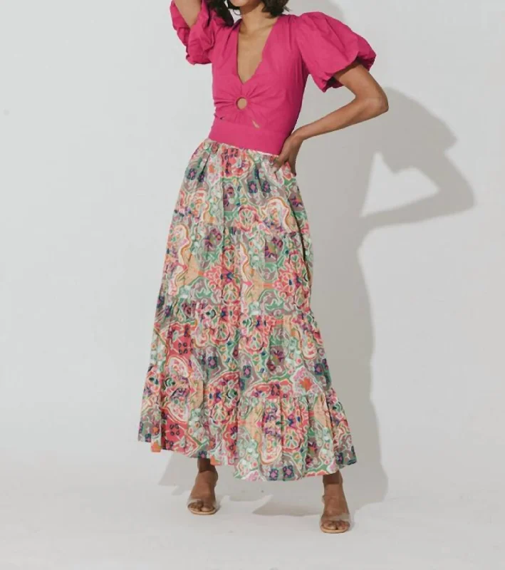 Long Skirts for Resort Wear -Jacinta Maxi Skirt In Panama