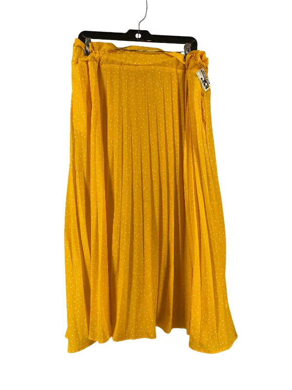 Designer skirts for luxury fashion flair -Skirt Maxi By Clothes Mentor In Yellow, Size: Xl