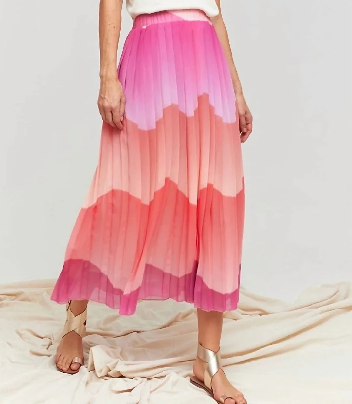 Maxi Long Skirts for Elegance -Raset Skirt In Pink