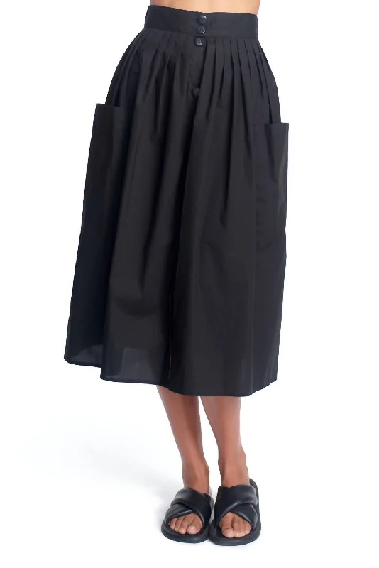 Long Skirts for Garden Parties -Cecelia Skirt In Black