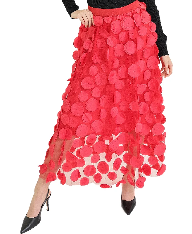 Pleated skirts for sophisticated evening wear -3D Circle Midi Skirt