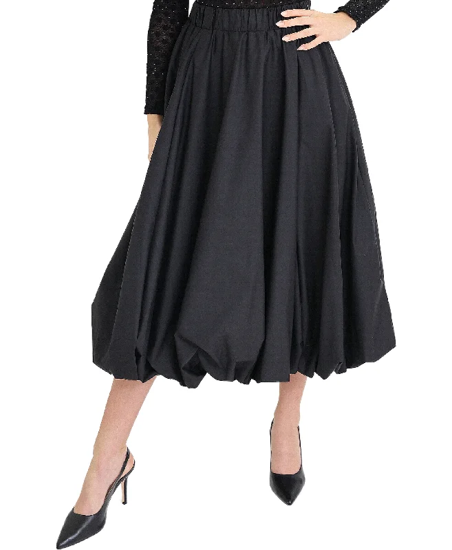 Affordable skirts with basic solid colors -Bubble Midi Skirt