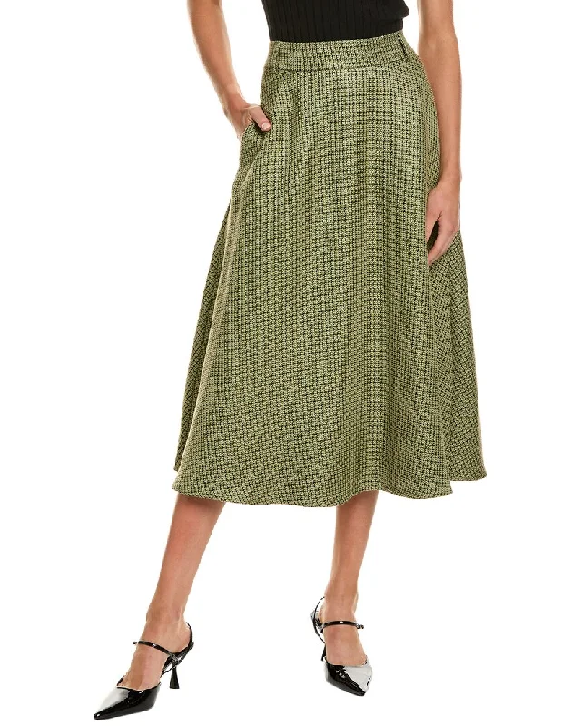 Pink Long Skirts for Feminine -Alexia Admor Leonie Tweed Maxi Skirt