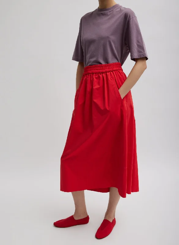 Casual skirts for relaxed weekend lounging -Nylon Pull On Full Skirt