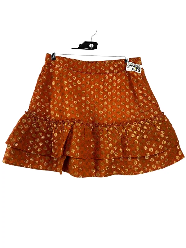 Lightweight skirts for warm weather comfort -Skirt Mini & Short By Thml In Orange, Size: M