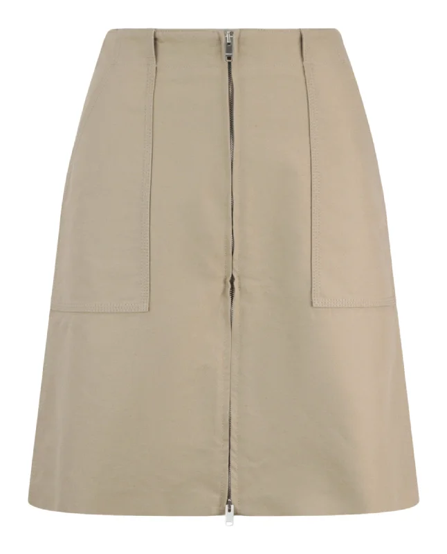 Long Skirts for Art Exhibitions -Worker High-Waisted Skirt