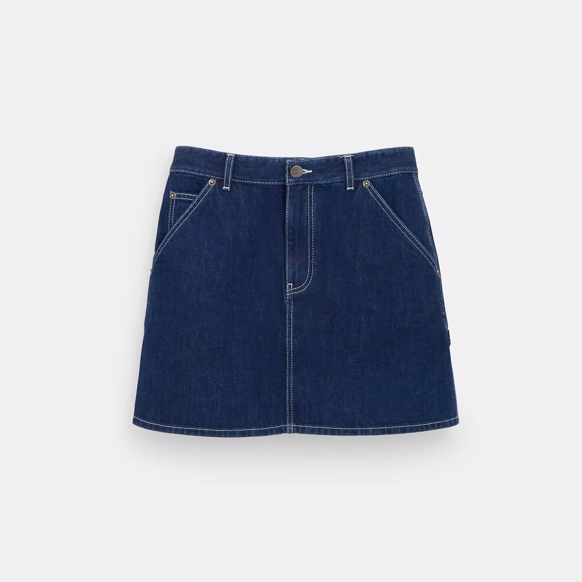 Silk Short Skirts for Luxurious -Coach Outlet Denim Utility Skirt