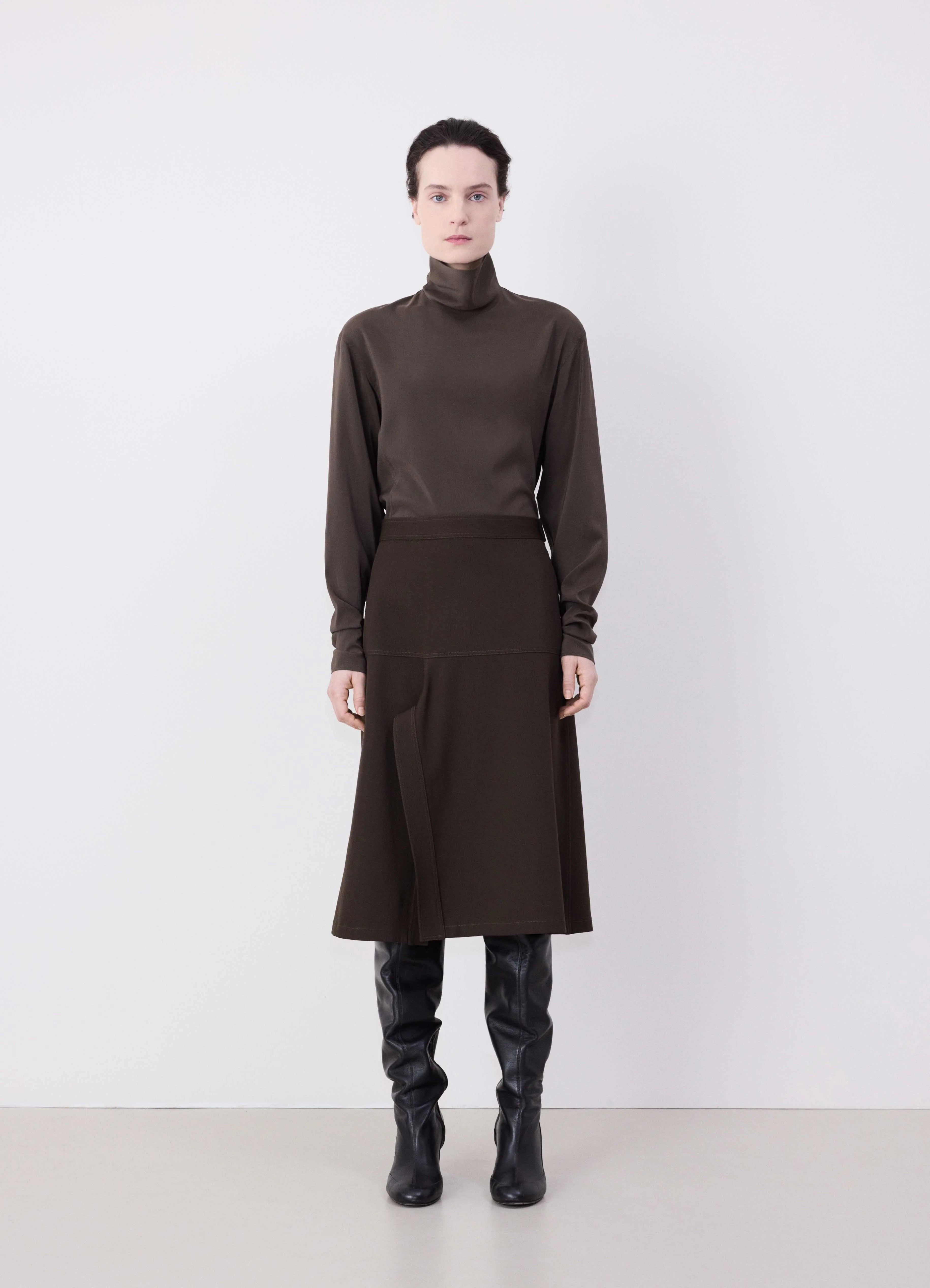 Lightweight skirts for warm season chic -ASYMMETRICAL WRAPOVER SKIRT