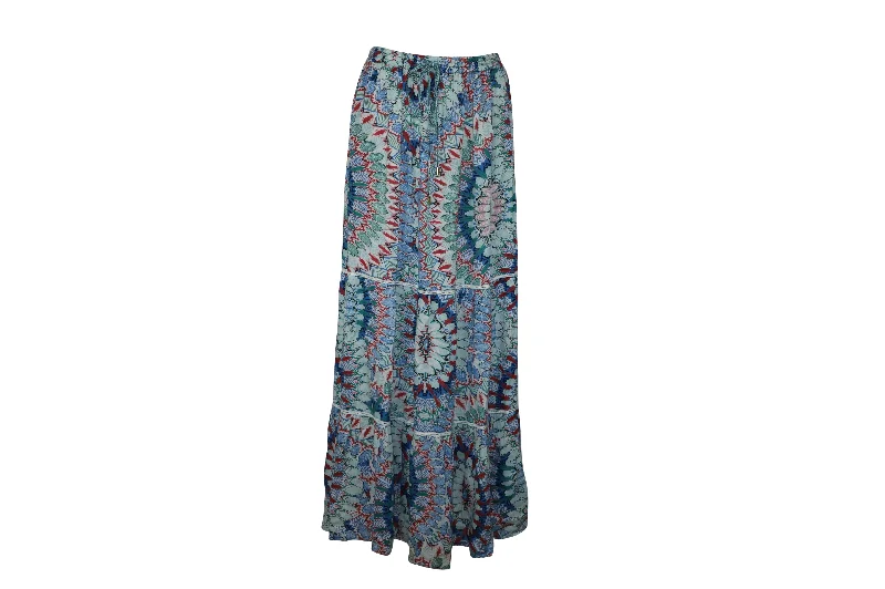 Contemporary Long Skirts for Fashion -Melissa Odabash Miriam Paradise Maxi Skirt in Multicolor Rayon