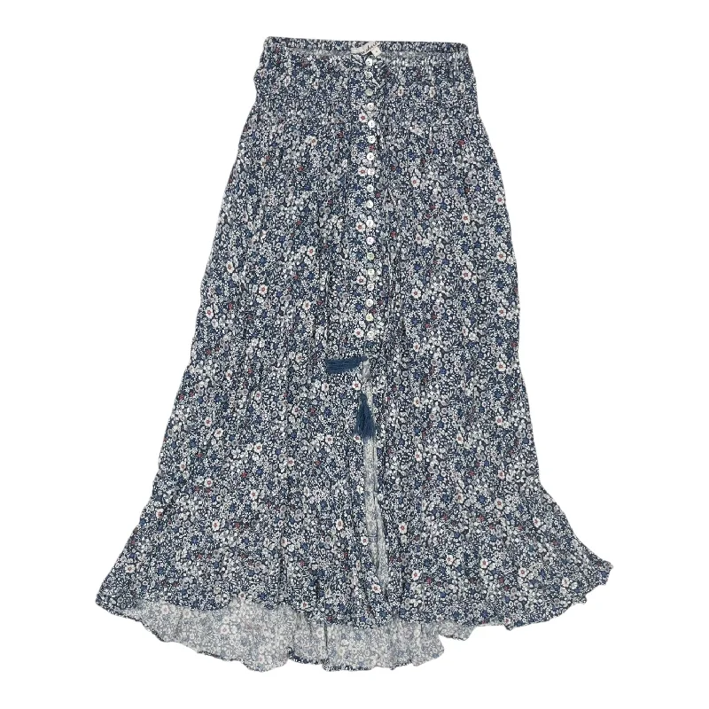 Flowy skirts for relaxed vacation wear -Skirt Maxi By Ava Christine In Blue, Size:S