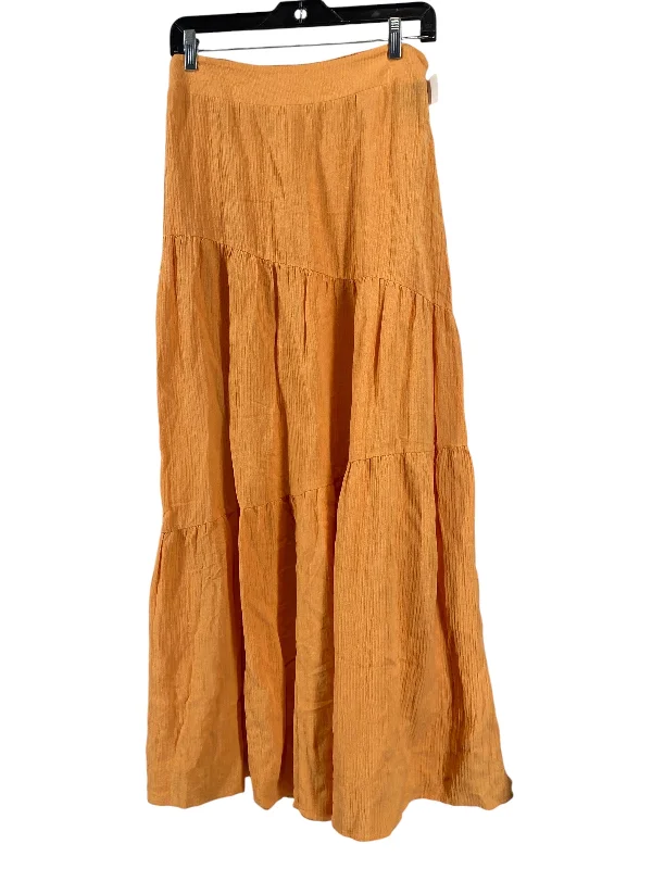 Wrap midi skirts for stylish ease -Skirt Maxi By Soft Surroundings In Orange, Size: S