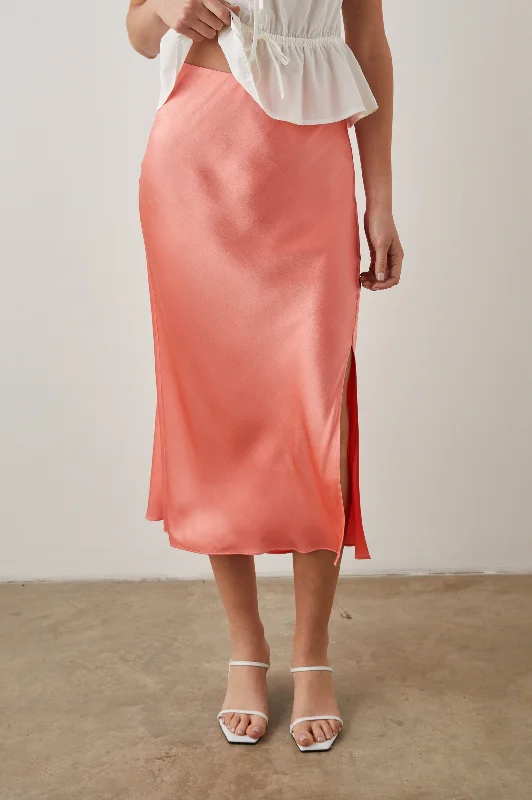 Bold skirts with bright color pops -MAYA SKIRT - CORAL