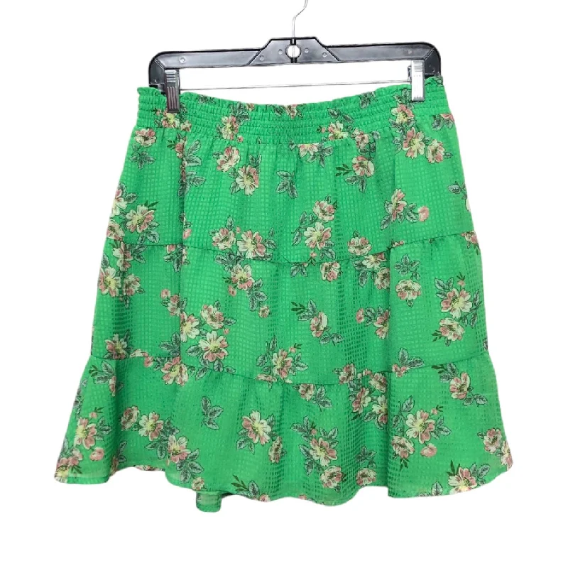 Casual skirts for relaxed weekend lounging -Skirt Mini & Short By Loft In Green, Size: M