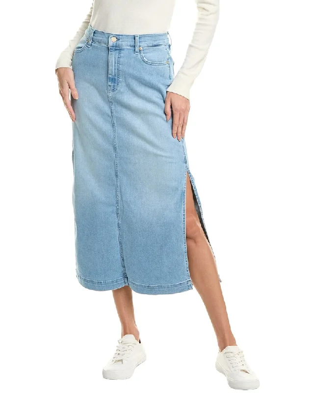 Blue Long Skirts for Classic -7 For All Mankind Midi Skirt