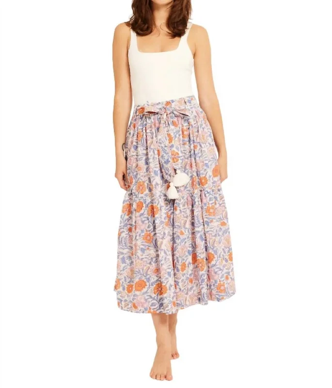 Straight Short Skirts for Simple -Francoise Skirt In Newport Floral