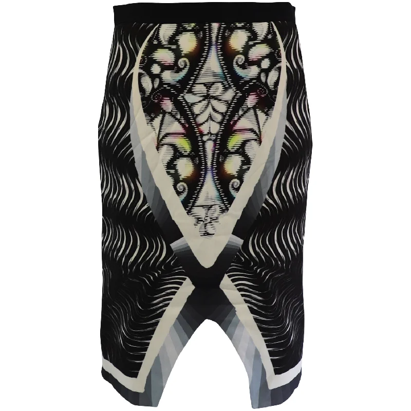 Striped Short Skirts for Style -Peter Pilotto Eleni Print Skirt in Black Print Viscose