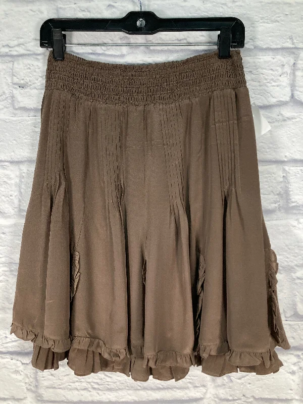 High-waisted pencil skirts for professional office wear -Skirt Mini & Short By Cremieux In Brown, Size: 2