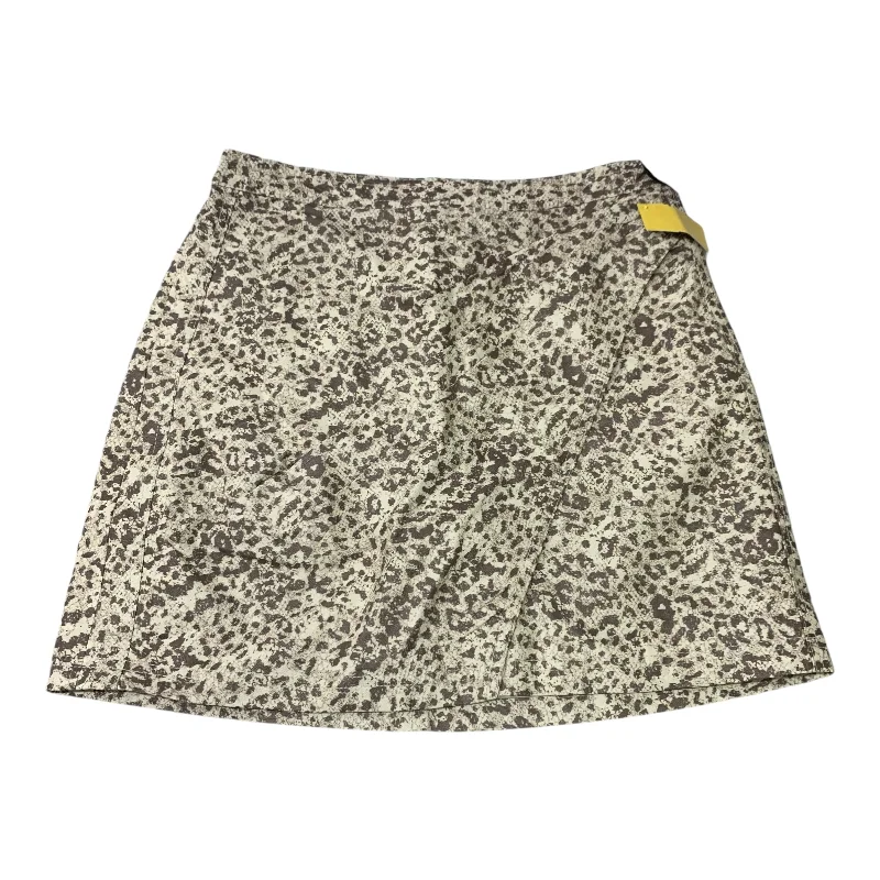 Wrap skirts with tie-front detail charm -Skirt Mini & Short By Free People In Animal Print, Size: 4