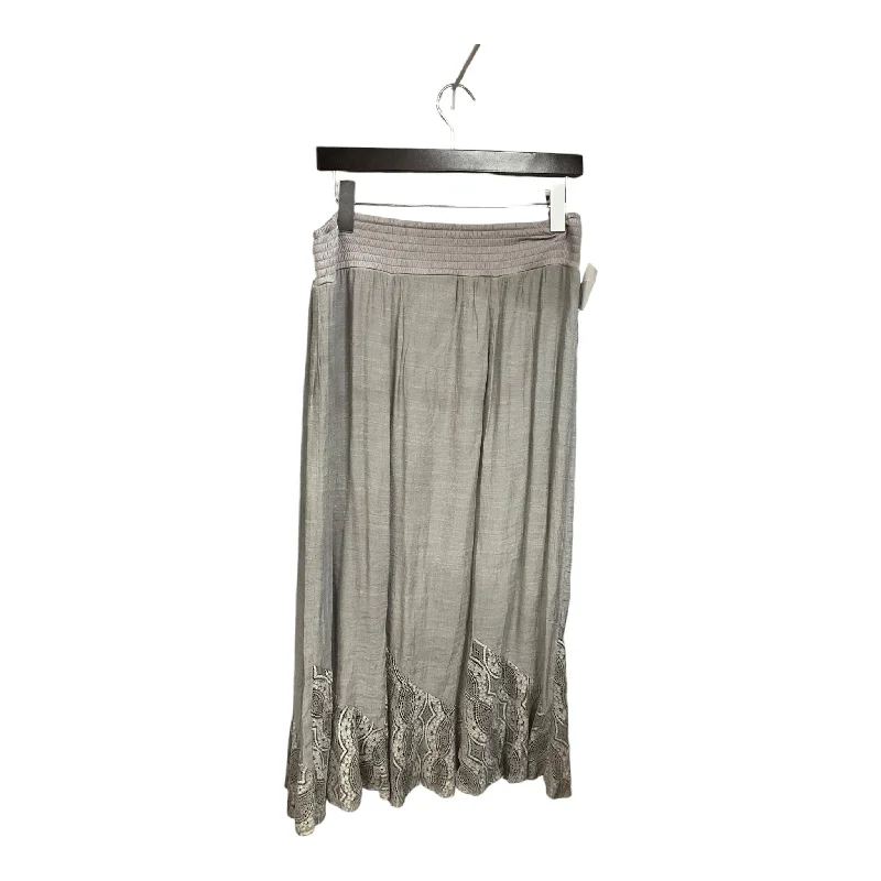 A-line midi skirts for balanced style -Skirt Midi By Apt 9 In Grey, Size: M