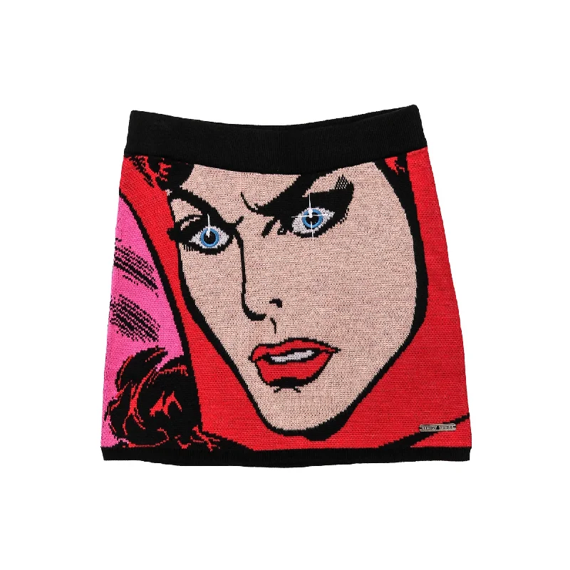 Trendy midi skirts for modern fashionistas -TF x Marvel Scarlet Witch Jacquard Skirt