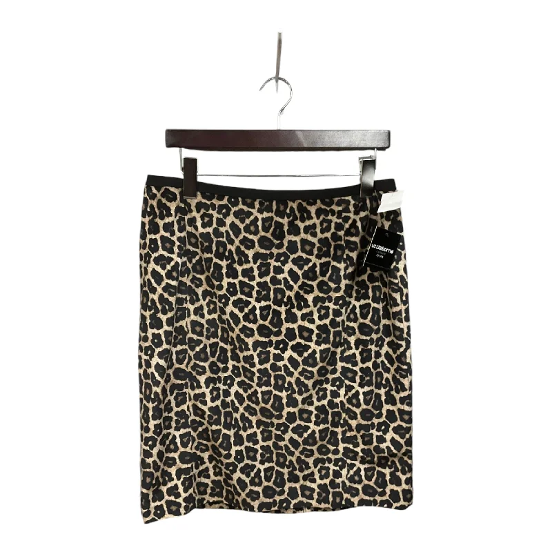 Patterned skirts with bold stripe accents -Skirt Midi By Liz Claiborne In Animal Print, Size: 12