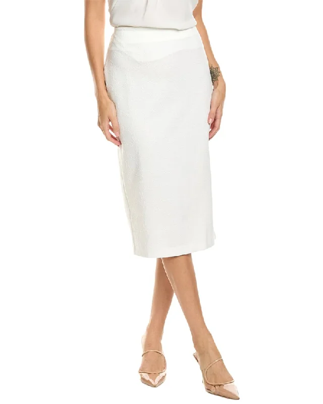 Low-waisted Short Skirts for Relaxed -Badgley Mischka Chain Lock Jacquard Pencil Skirt