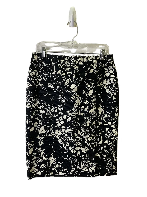 Ruffled maxi skirts for boho summer flair -Skirt Mini & Short By Talbots In Black & Cream, Size: 6