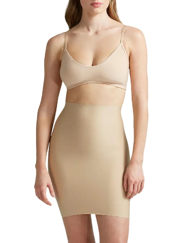 Wrap Short Skirts for Adjustable -Two-Faced Tech Half Slip Skirt In Nude