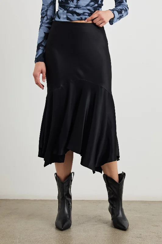 Affordable skirts for budget-friendly wardrobe updates -EDWINA SKIRT - BLACK