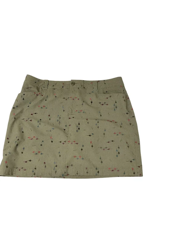 Trendy skirts with modern cutout designs -Skirt Mini & Short By Eddie Bauer In Green, Size: 14