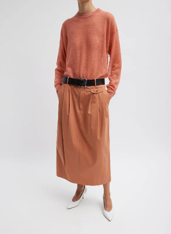 A-line midi skirts for balanced style -Bio Twill Triple Pleat Skirt