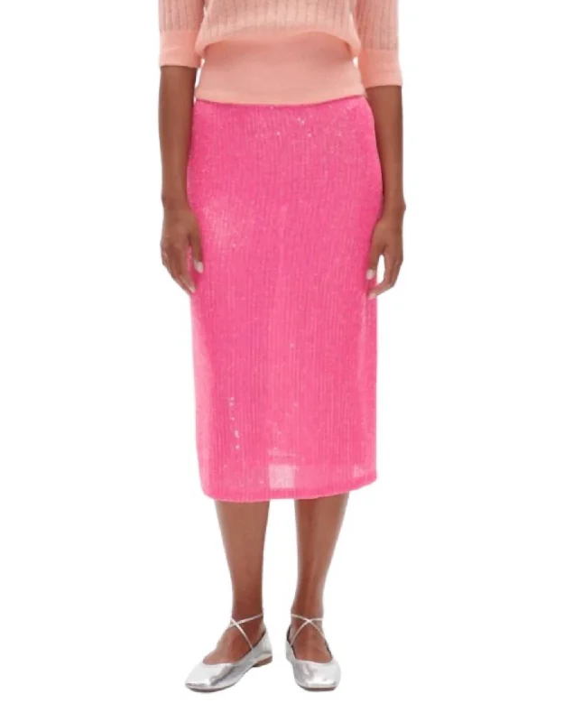 Cotton Long Skirts for Comfort -Jolette Skirt In Pink