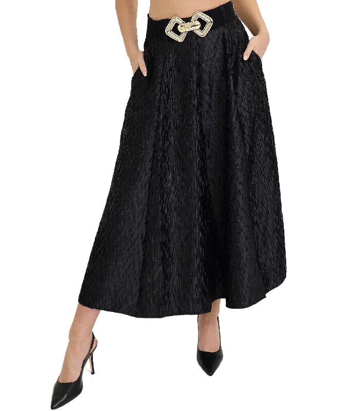 Patterned midi skirts for eye-catching style -Textured Maxi Skirt